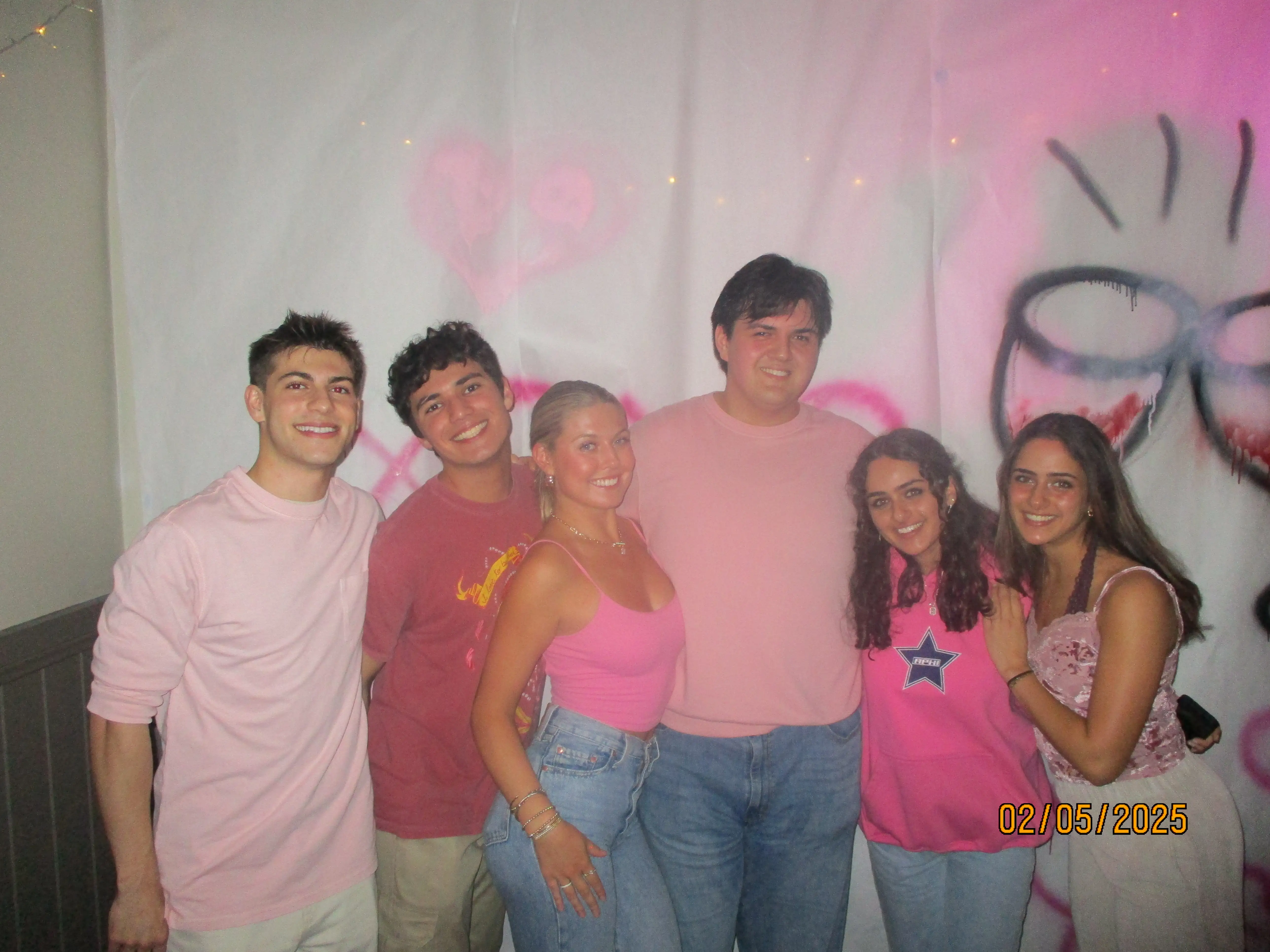 pink party group with letters