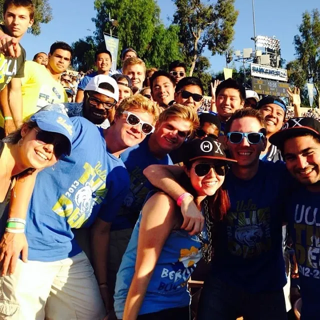 The Brothers cheering on their Bruins at the Homecoming 2013 football game vs. Colorado!