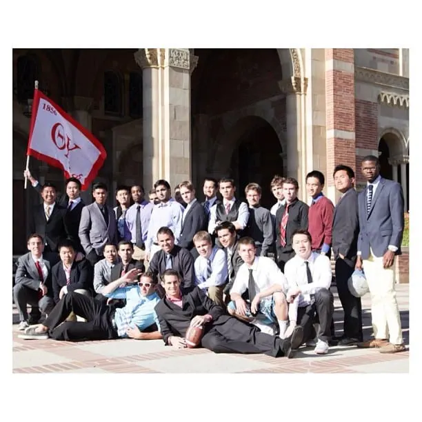 Some Brothers dressed up for our Theta Chi photoshoot.