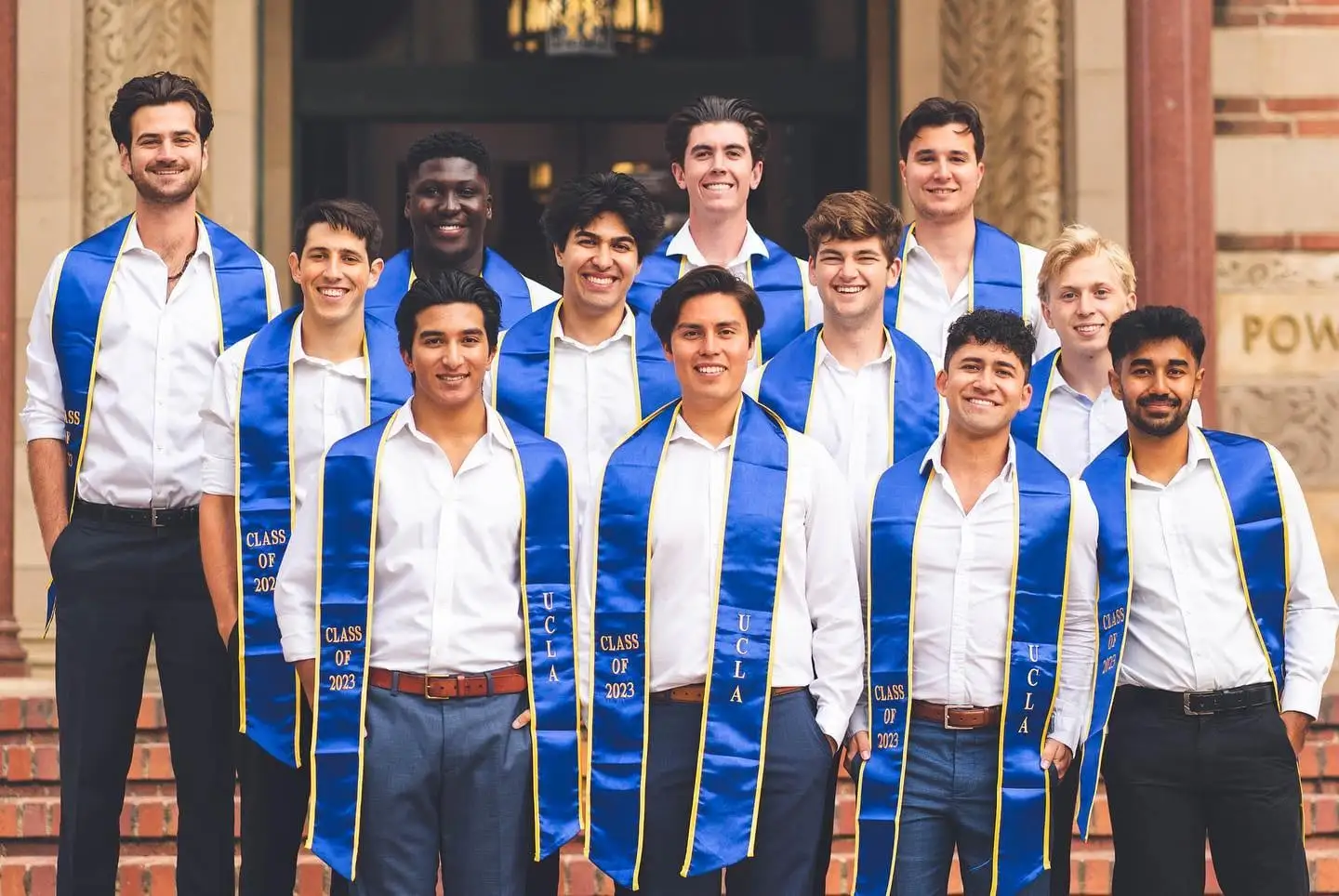 grad group on building steps
