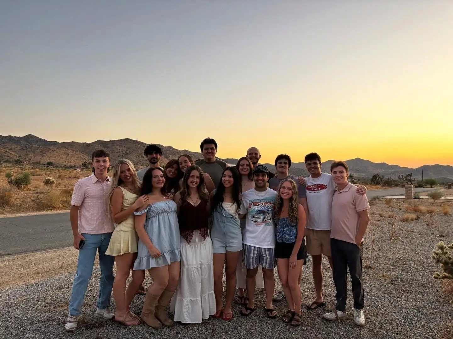 desert sunset big group